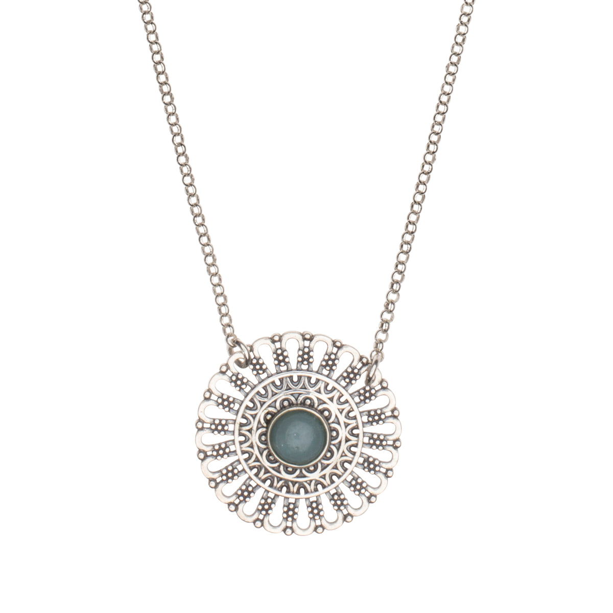 Mandala Halskette, Love Chain, Silber