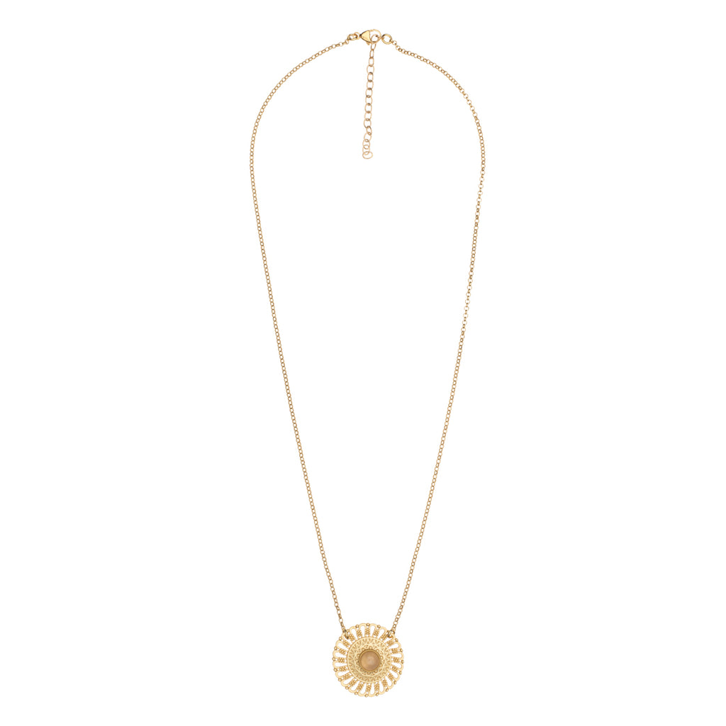 Mandala Yoga Halskette, Love Chain, Gold
