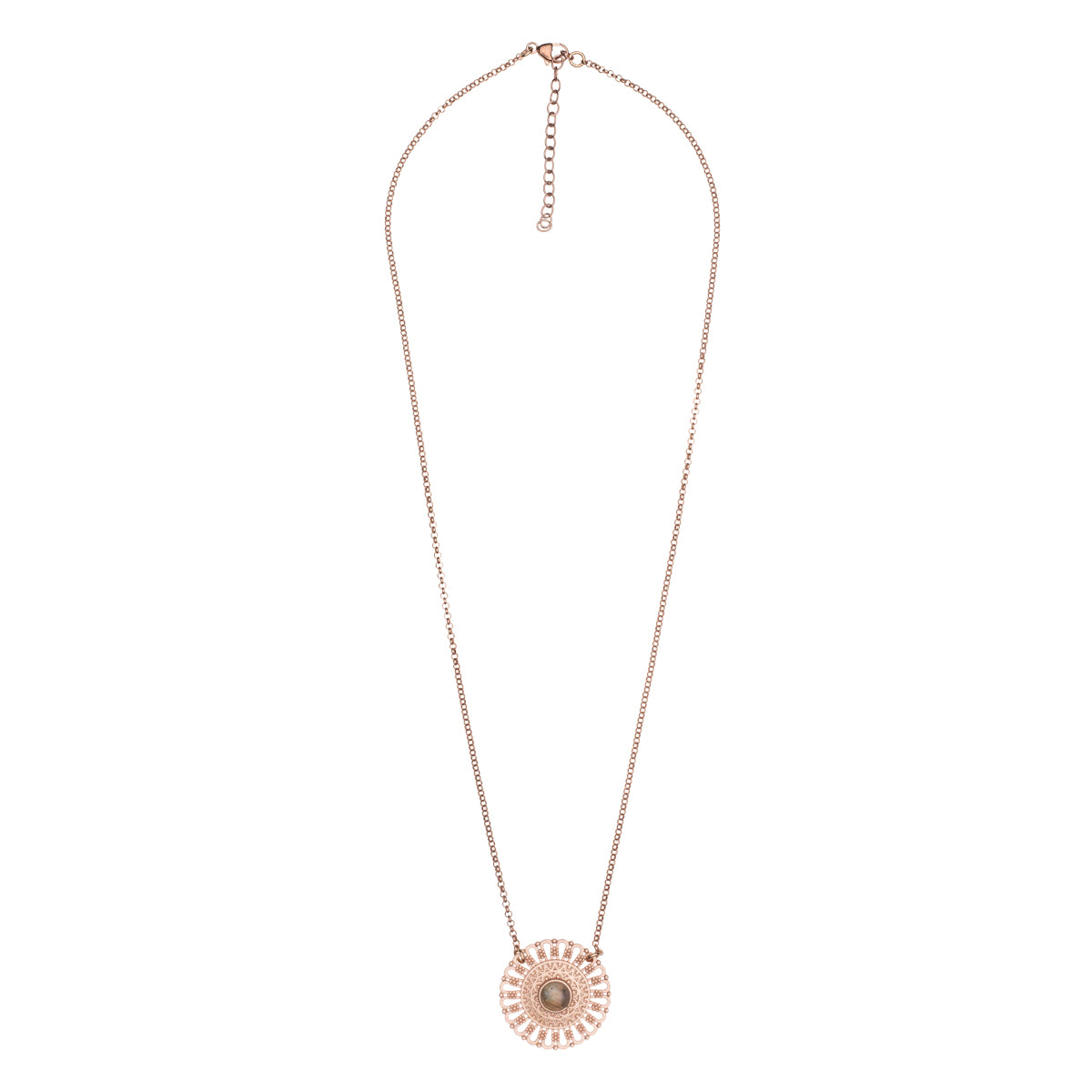 Mandala Yoga Halskette, Love Chain, Roségold