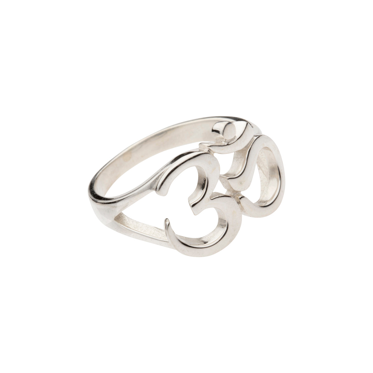 OM Symbol Ring, Silber
