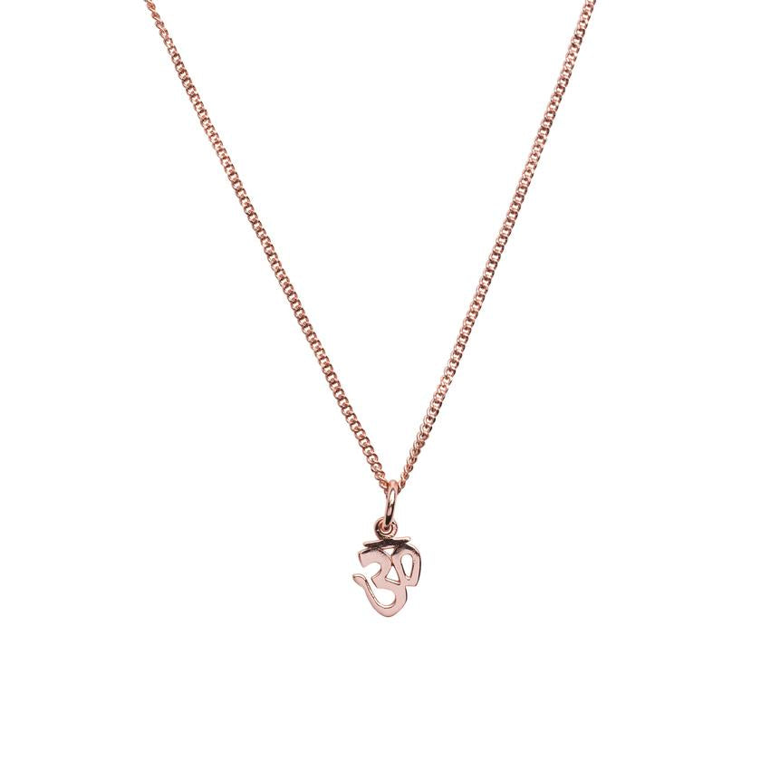 Yoga Halskette, Silence Chain OM, Roségold