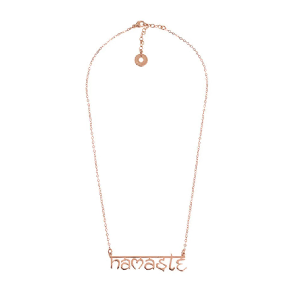 Yoga Halskette NAMASTE, Roségold