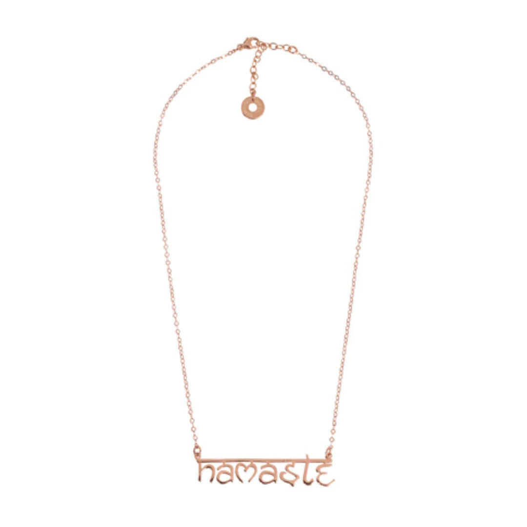 Yoga Halskette NAMASTE, Roségold