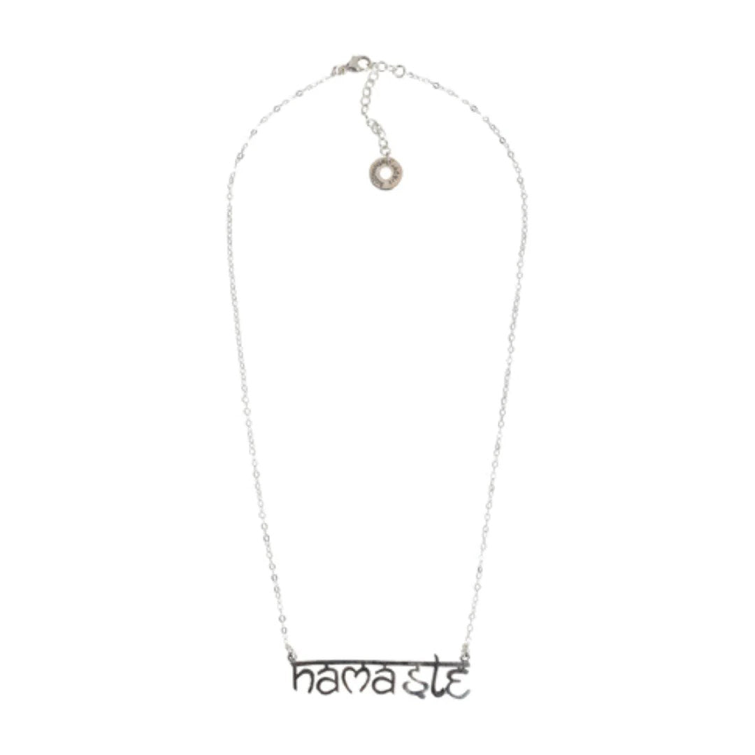 Yoga Halskette NAMASTE, Silber