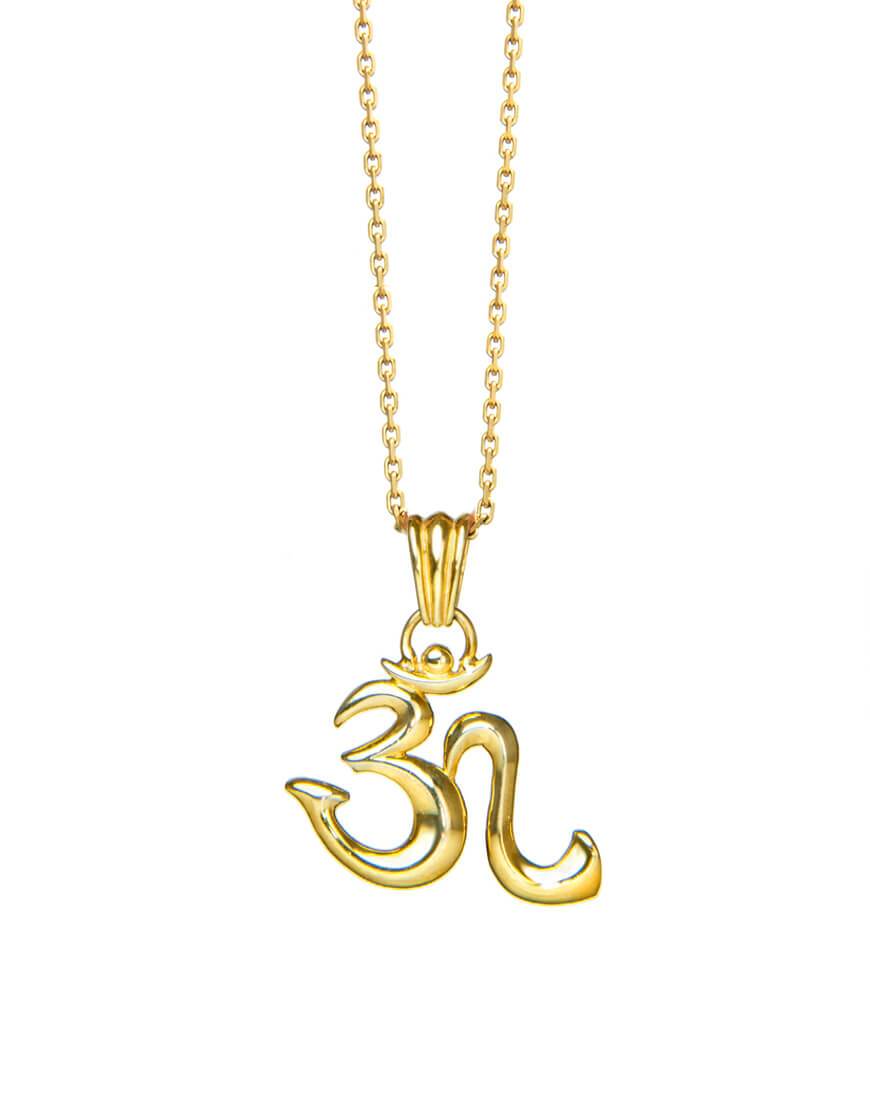 Yoga Mantra Amulett OM, Gold