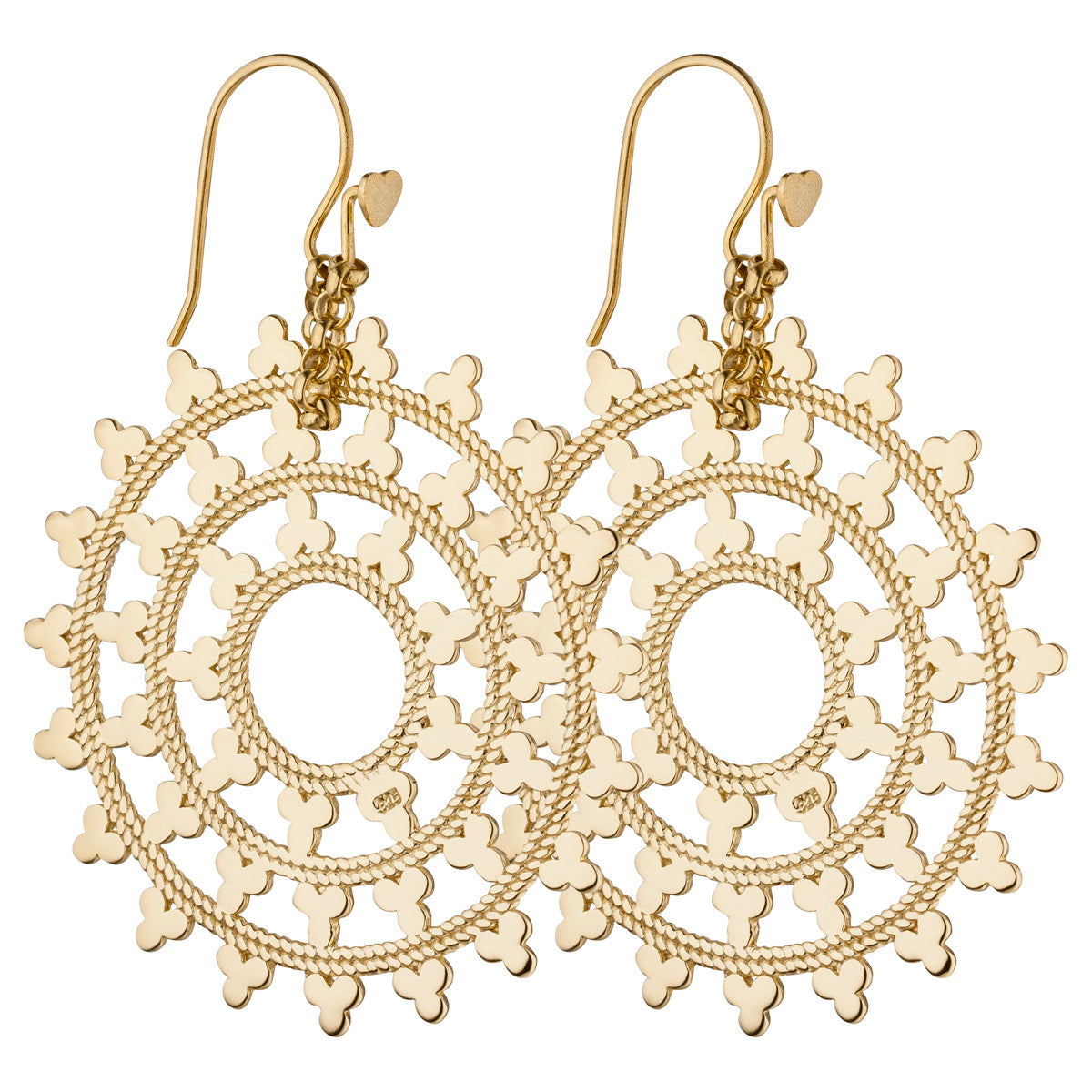 Ohrhänger Kreolen Wheel of Karma, Gold