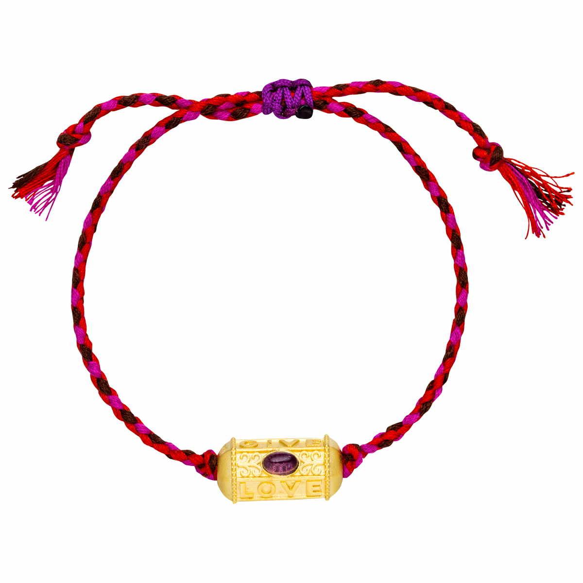 Yoga Armband GIVE LOVE HOPE, Gold