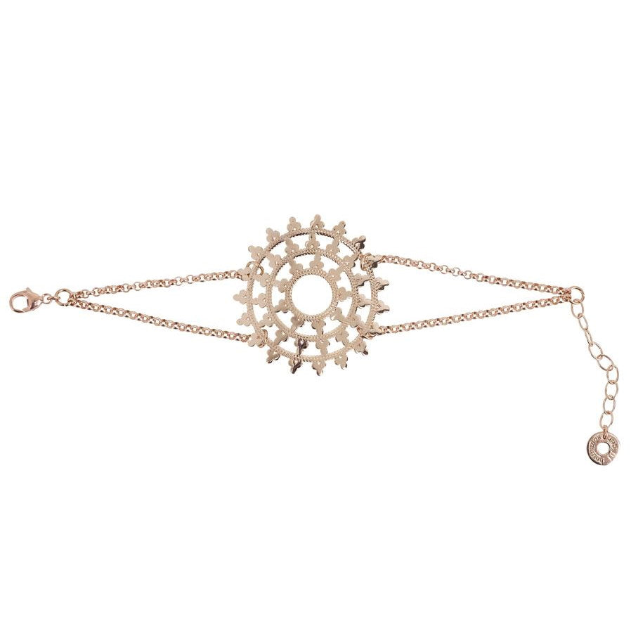 Yoga Armband WHEEL OF KARMA, Roségold
