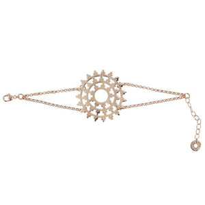 Yoga Armband WHEEL OF KARMA, Roségold