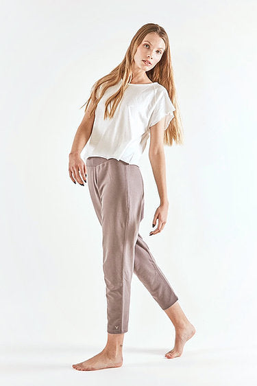 Yoga-Pants LOOSE, Taupe, GOTS