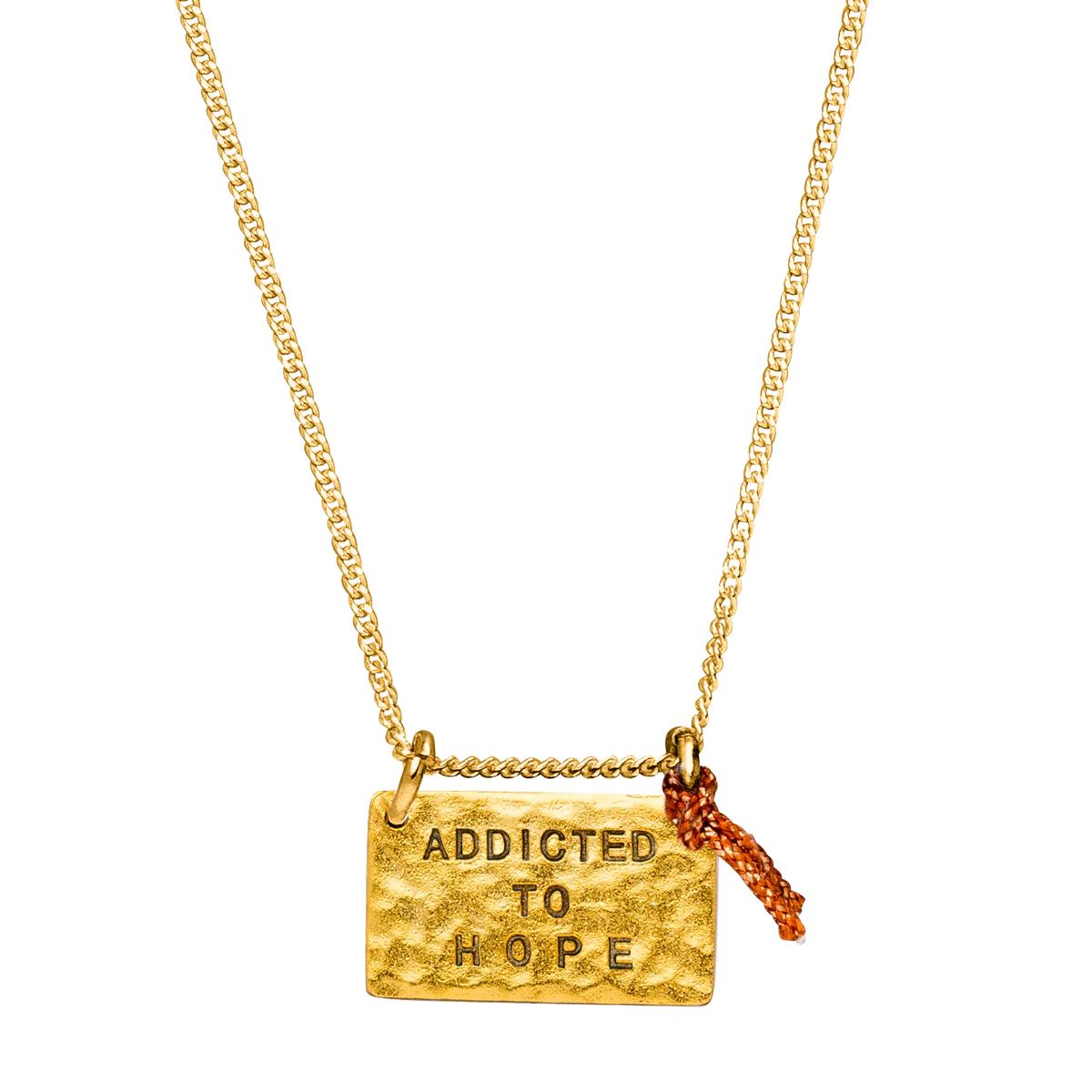 Yoga Halskette Love Chain HOPE, Gold