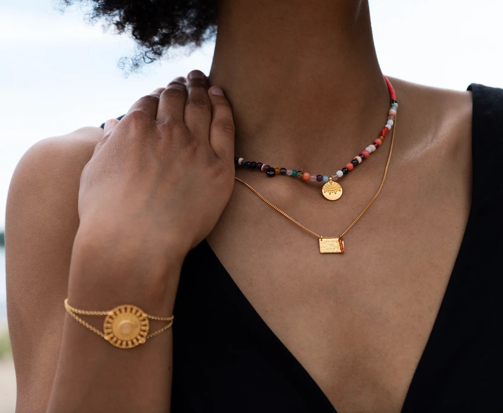 Yoga Halskette Love Chain HOPE, Gold