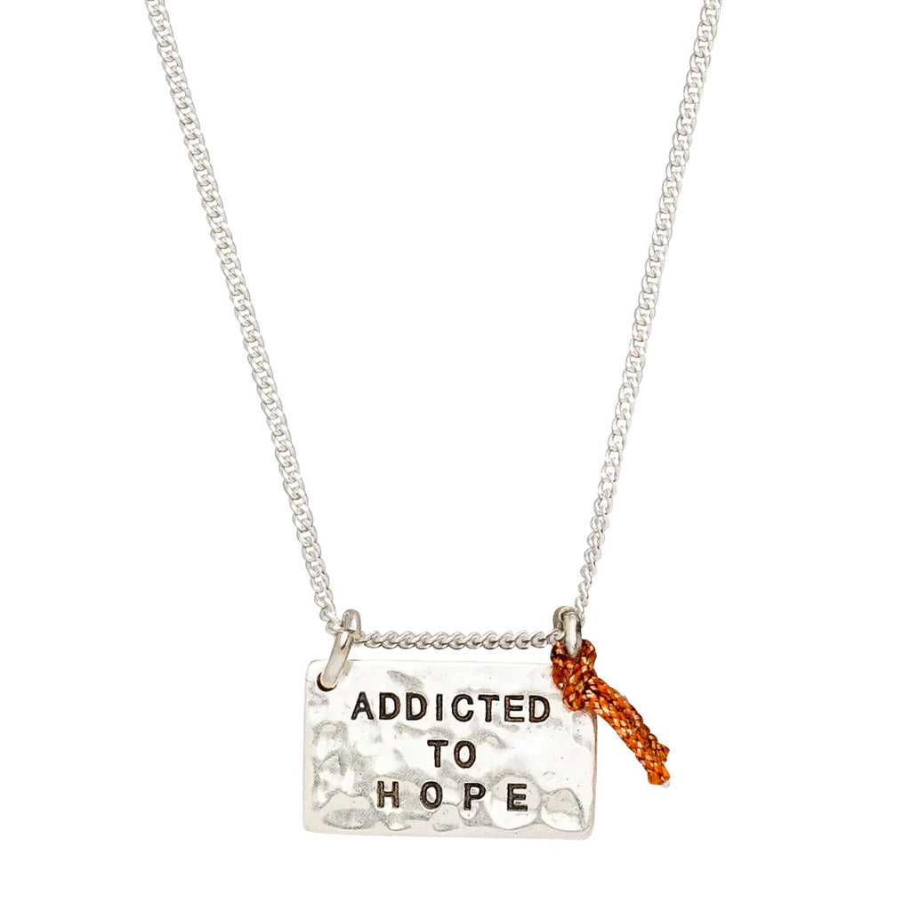 Yoga Halskette Love Chain HOPE, Silber