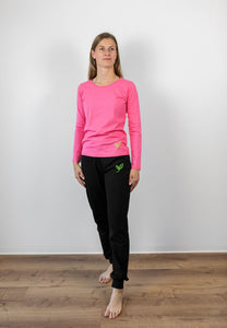 Yoga Shirt BASIC Langarm, Rosa