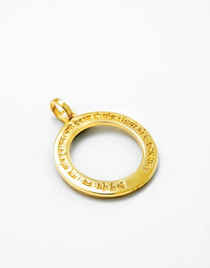 Amulett Halskette GAYATRI Mantra, Gold