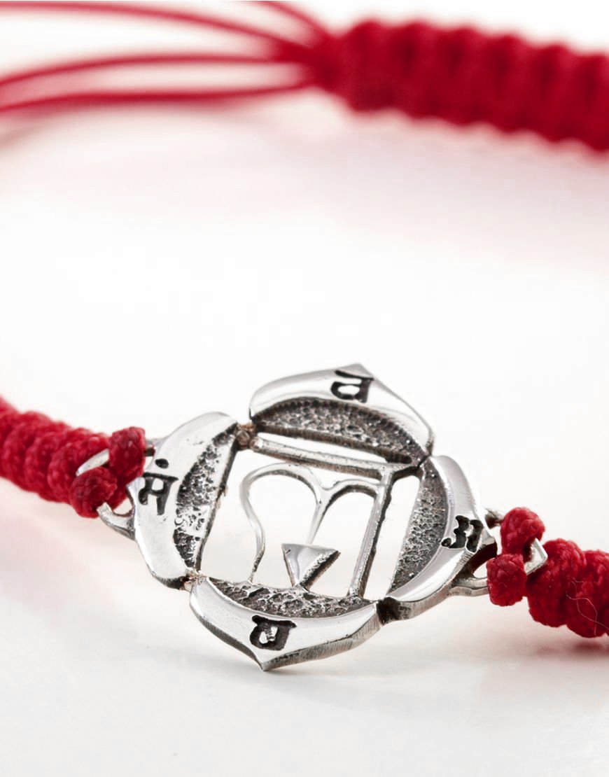 Chakra Armband MULADHARA, Silber