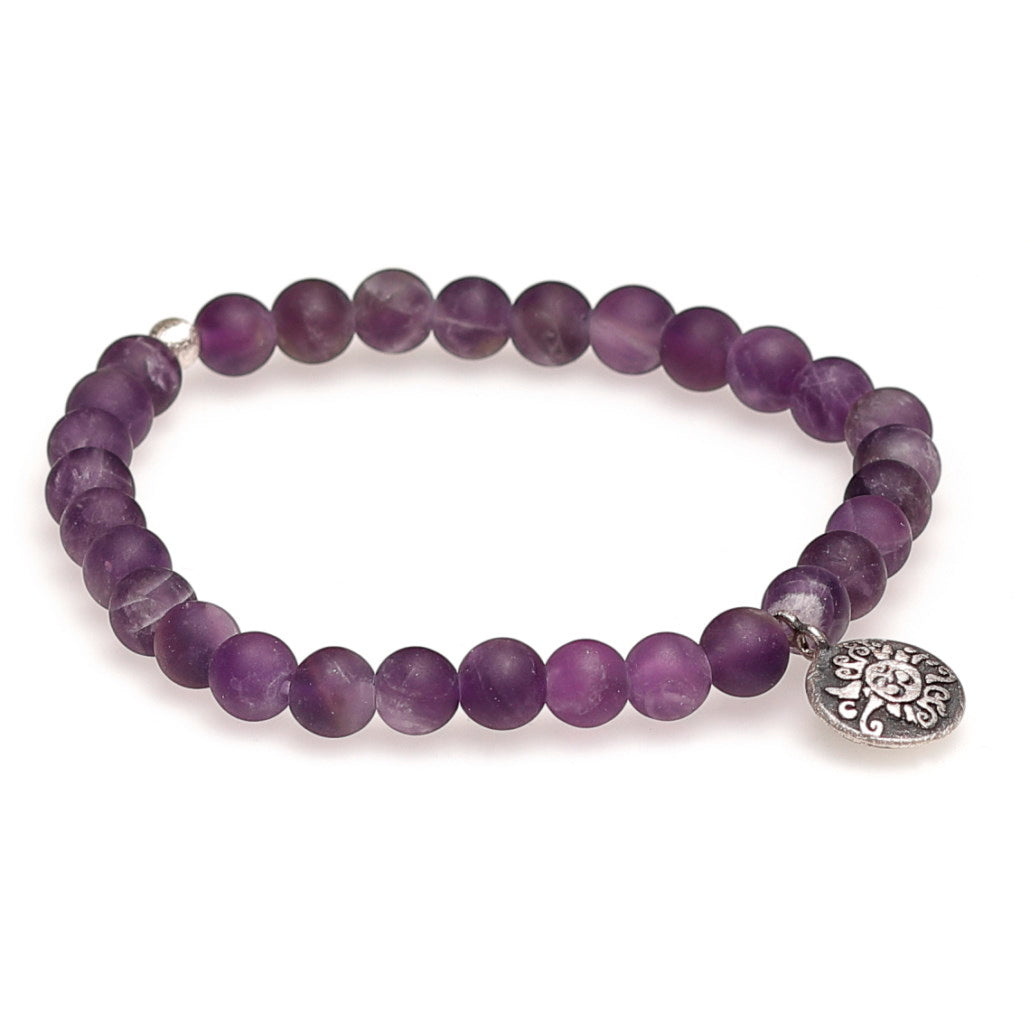 Mala Yoga Armband OM, Amethyst