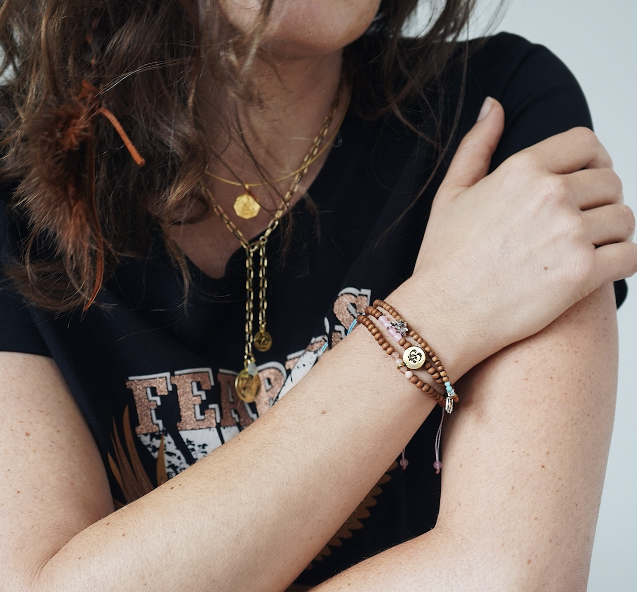 Armband Set Seelenschmeichler OM, Sandelholz