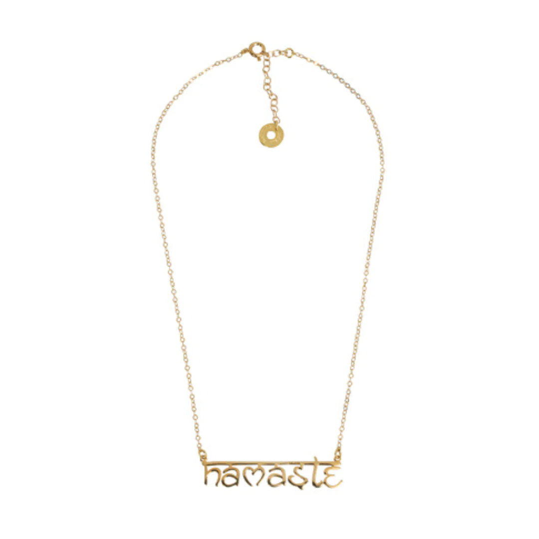Yoga Halskette NAMASTE, Gold