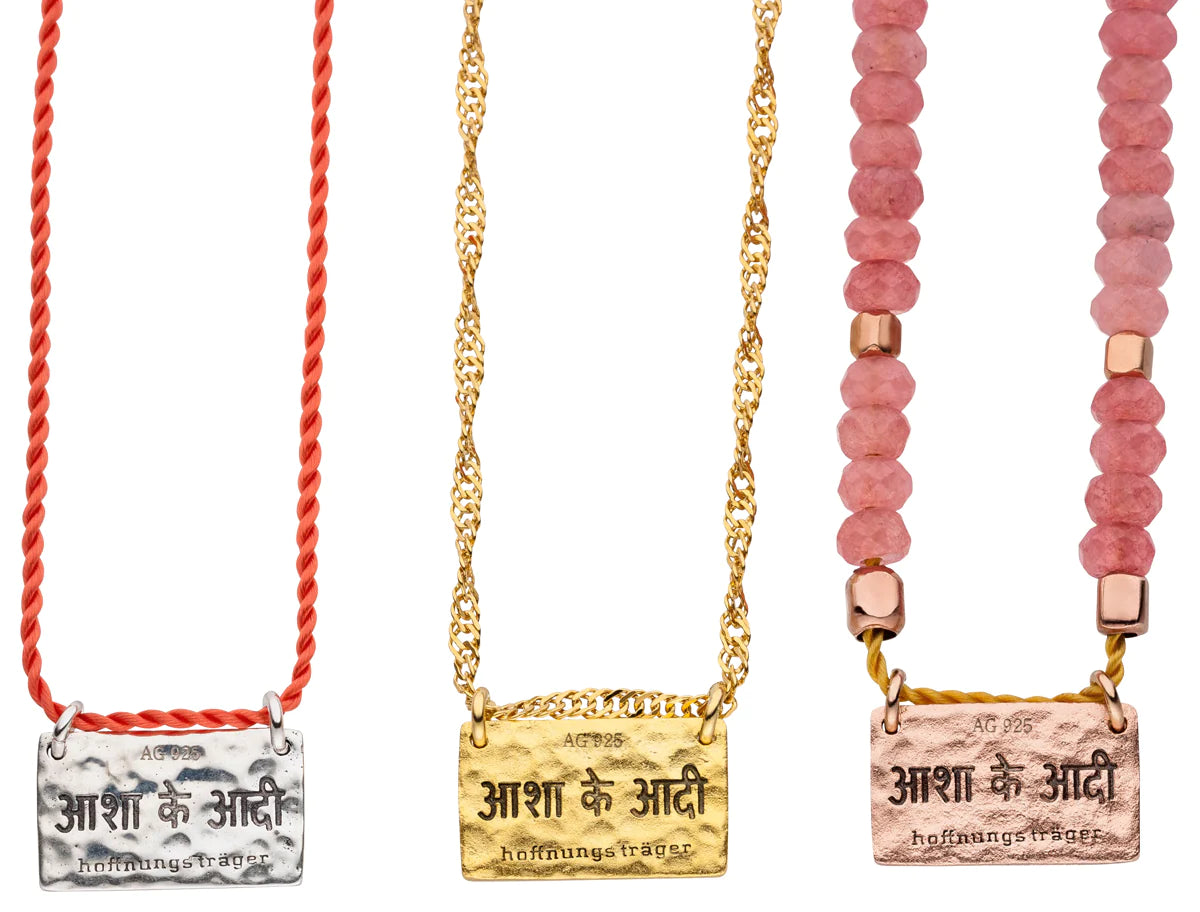 Yoga Halskette Love Chain HOPE, Silber