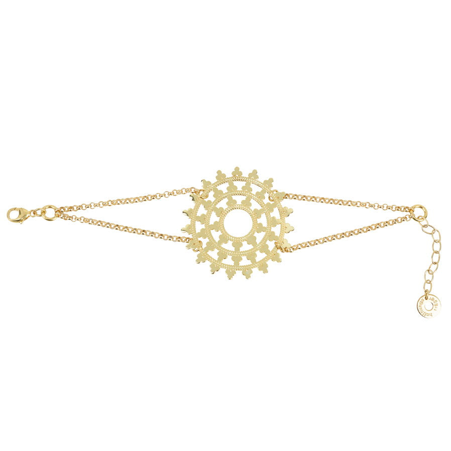 Yoga Armband WHEEL OF KARMA, Gold