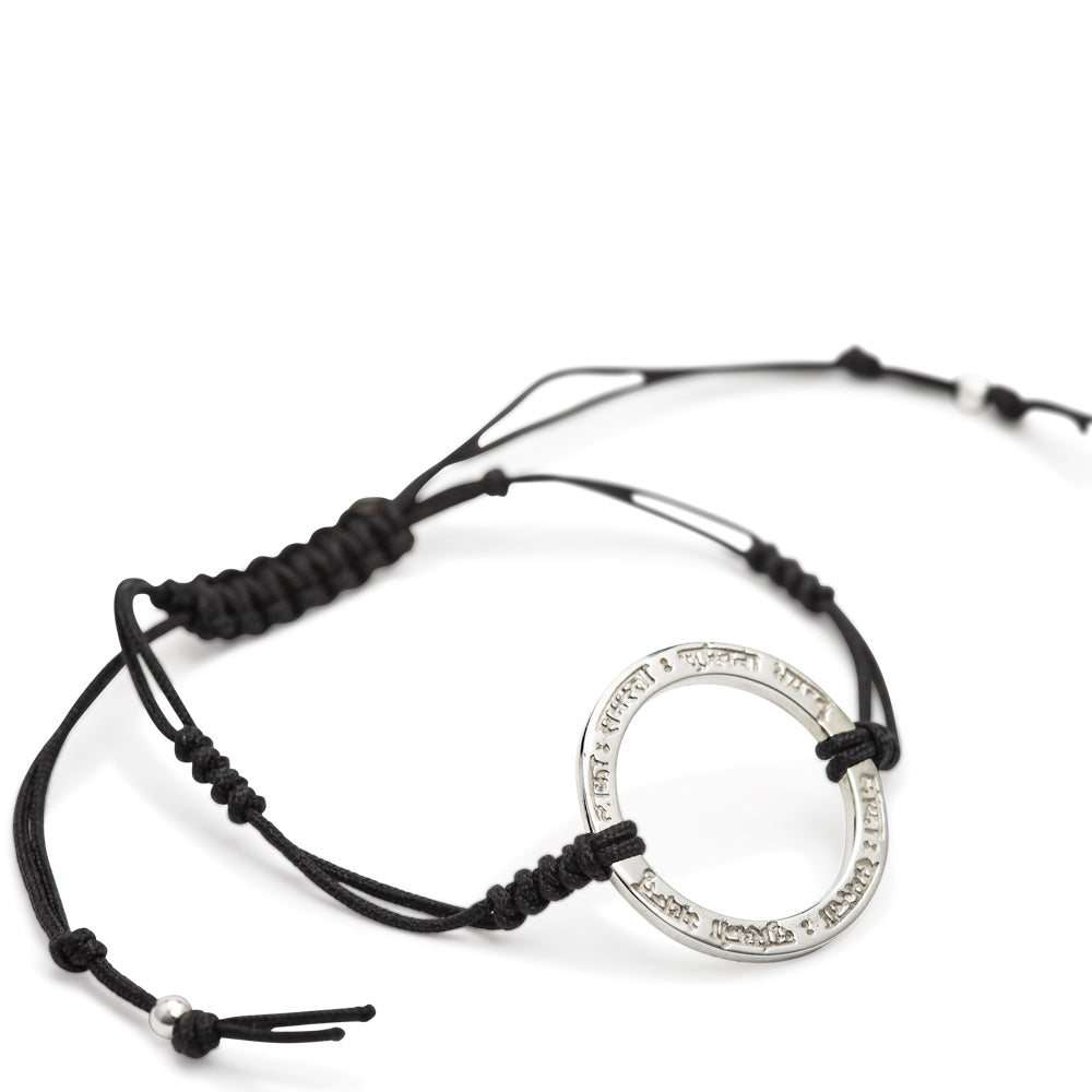 Yoga Mantra-Armband LOKAH, Silber