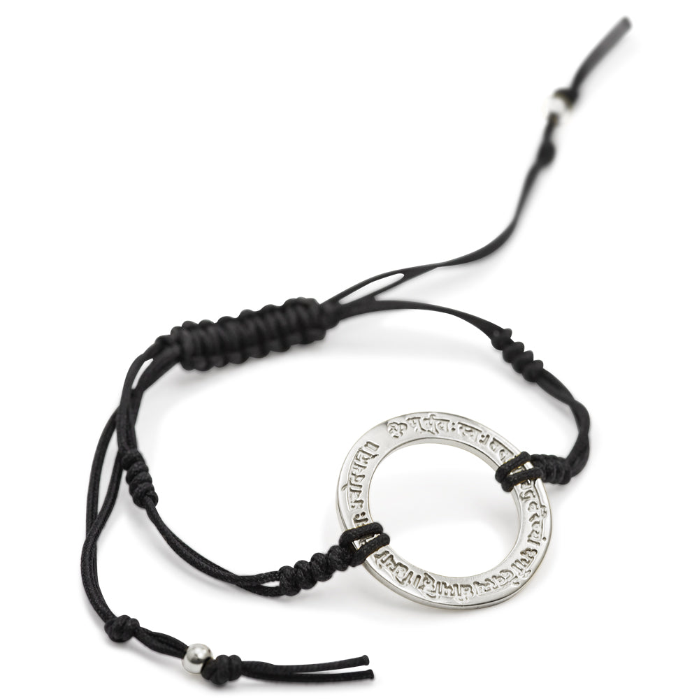 Yoga Mantra-Armband GAYATRI, Silber