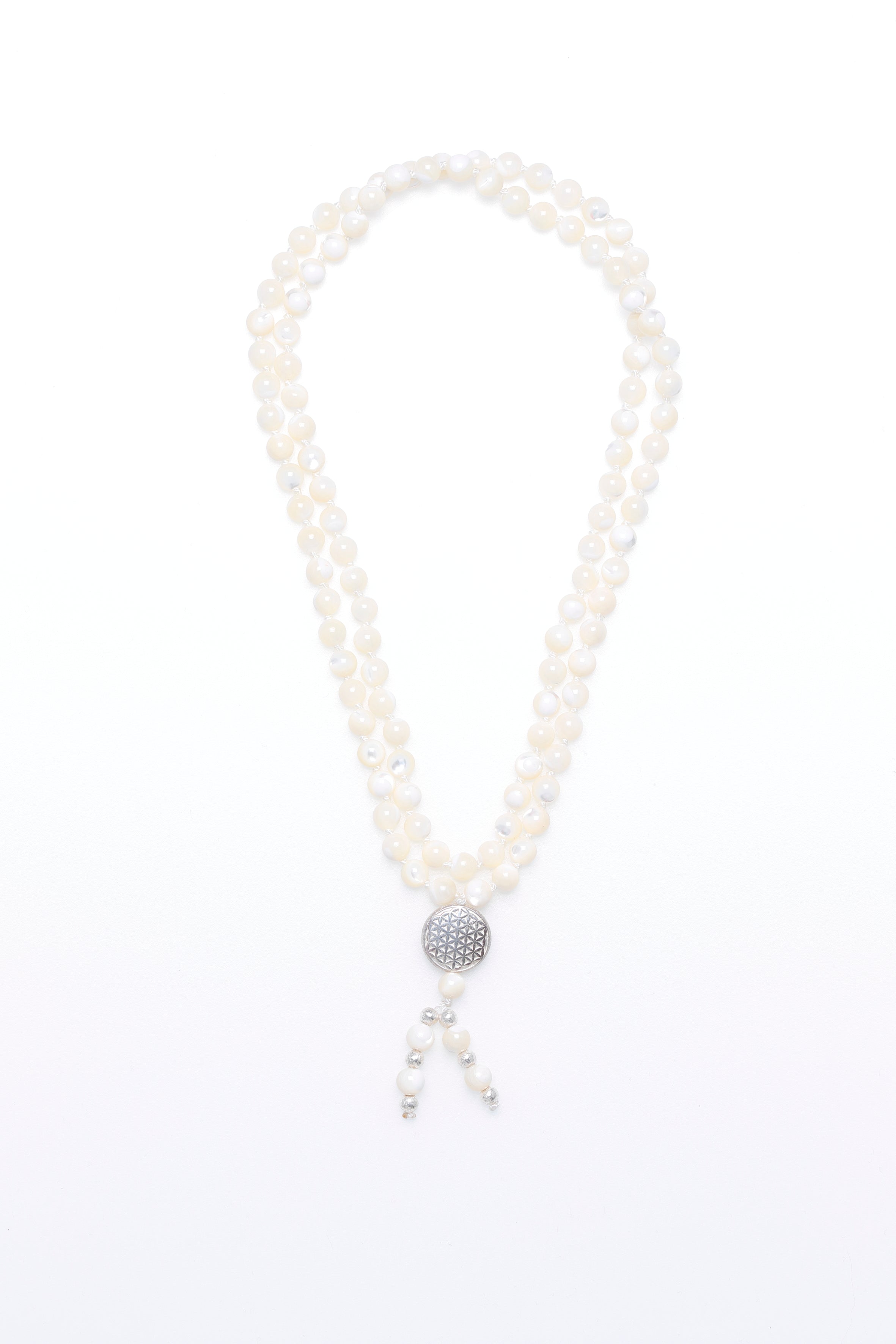Mala Kette Blume des Lebens, Perlmutt