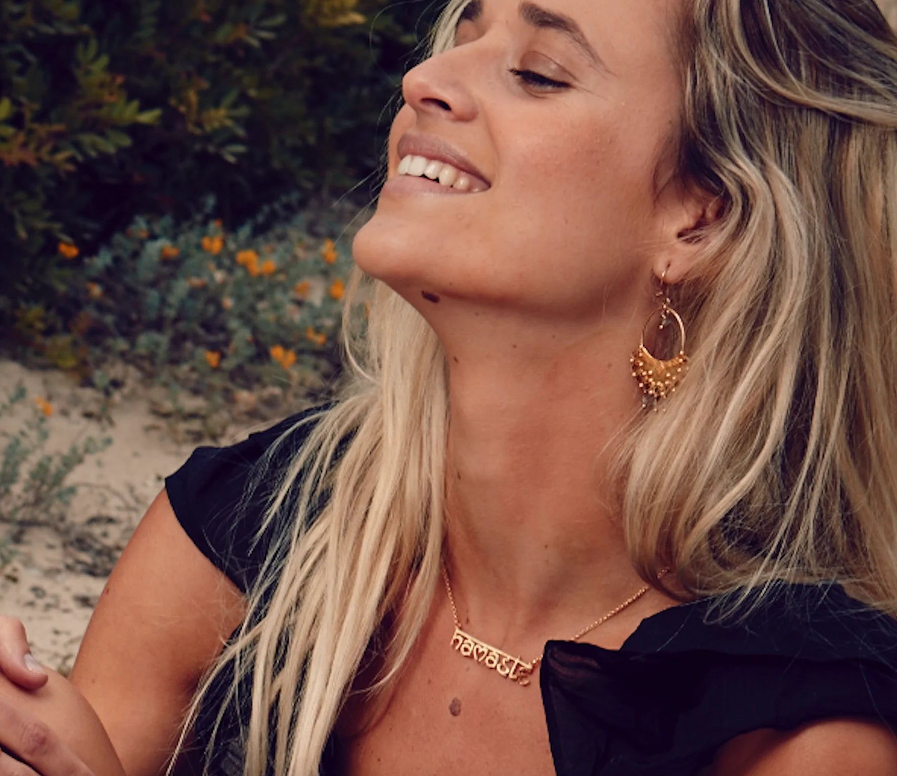 Yoga Halskette NAMASTE, Roségold