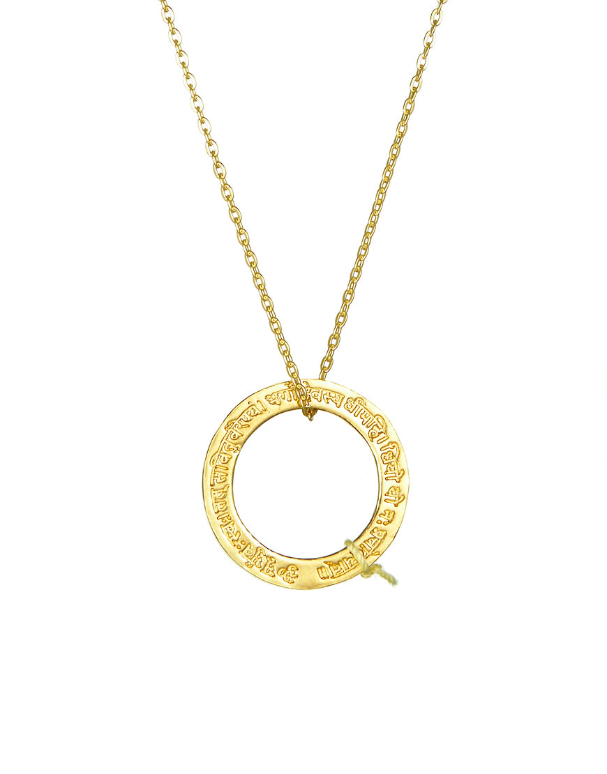 Amulett GAYATRI Mantra mini, Gold
